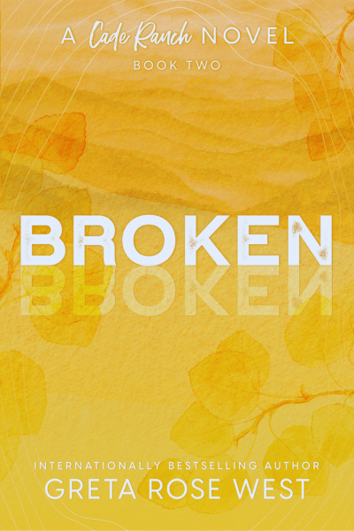Book cover for Deep yellow paperback book cover with subtle autumn leaves and mountains in the distance. Title: